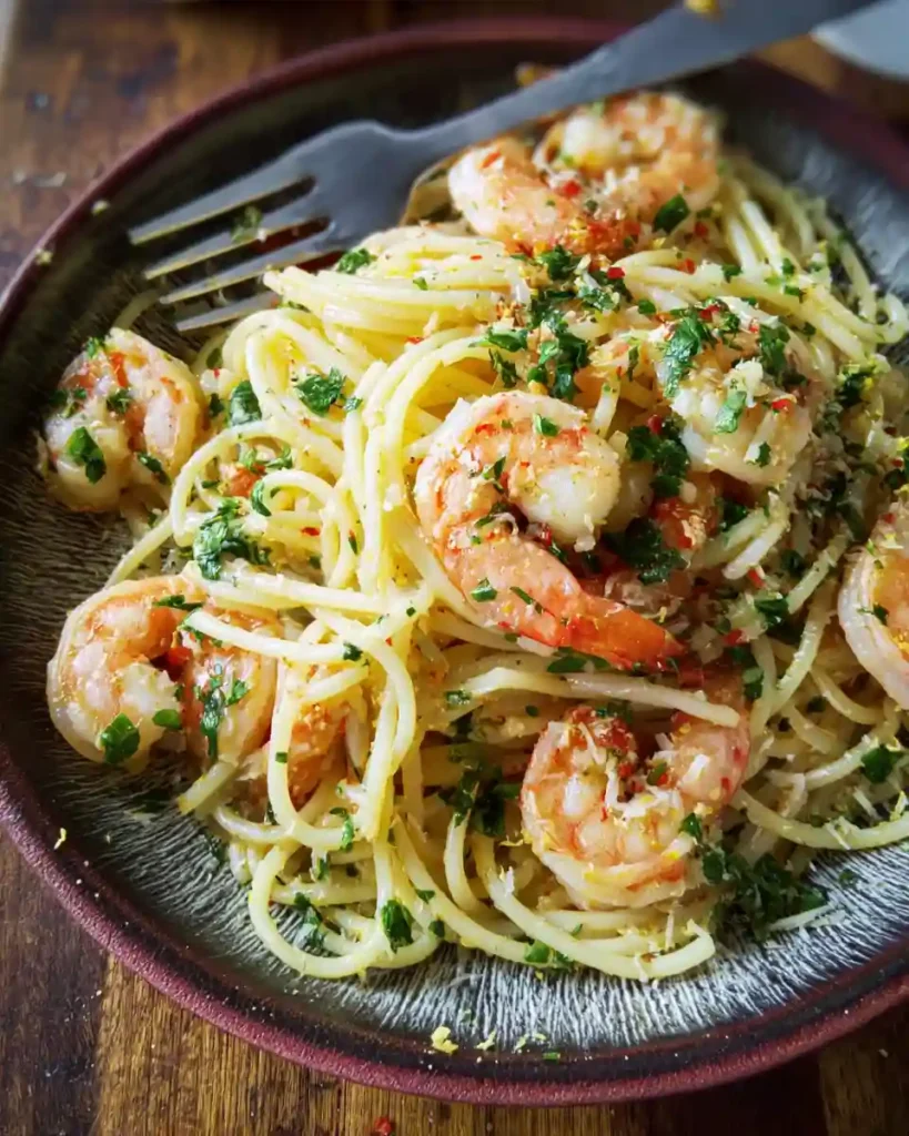 Lemon Garlic Shrimp Pasta