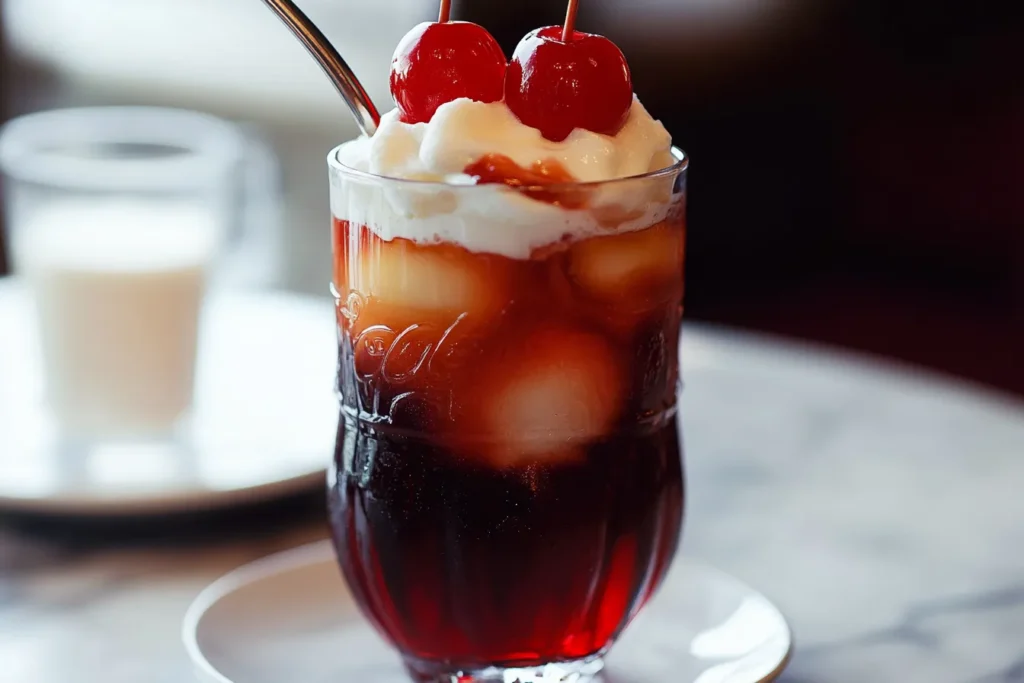 Grenadine Coca-Cola Float