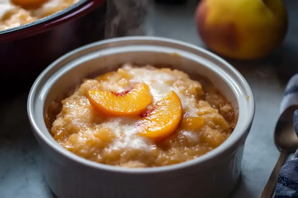 Slow Cooker Peach Cobbler