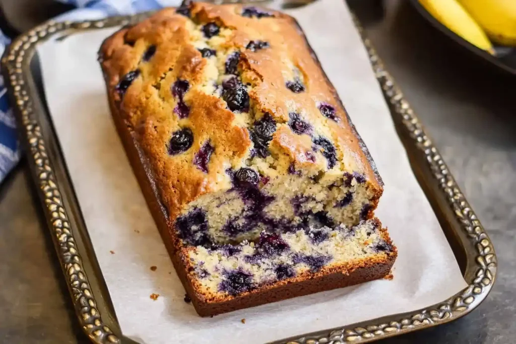 Sour Cream Blueberry Banana Bread