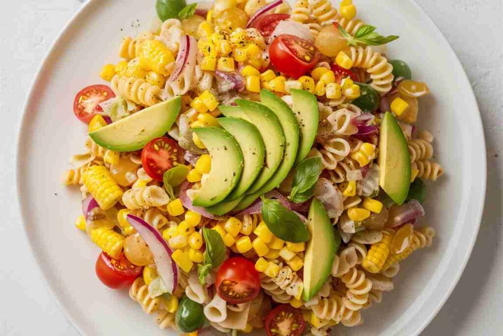 Pasta Salad with Corn and Avocado