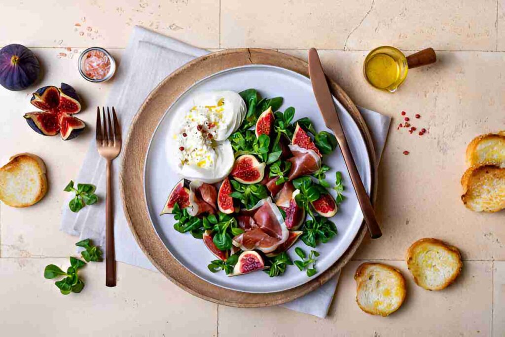 Burrata with Tomatoes and Figs