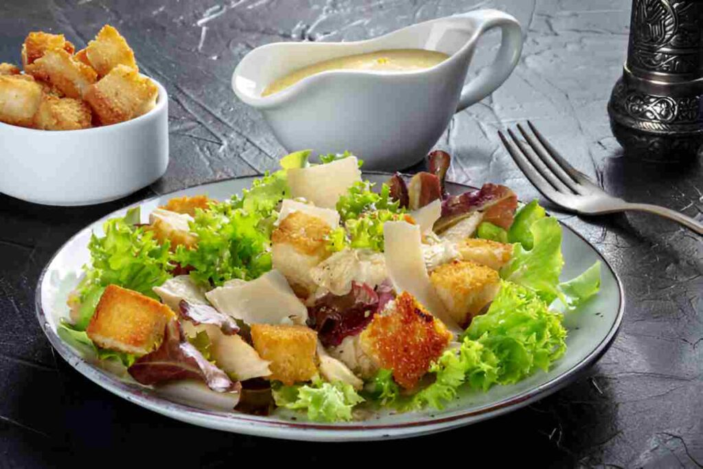 Caesar Salad with Homemade Croutons