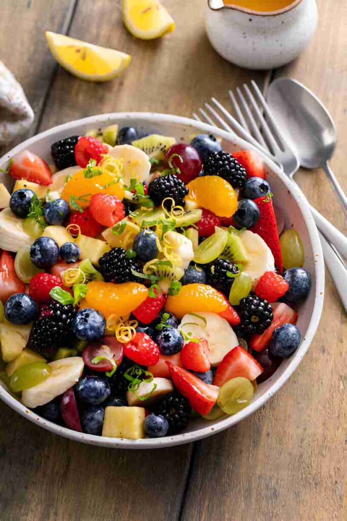 Honey Lime Poppy Seed Fruit Salad