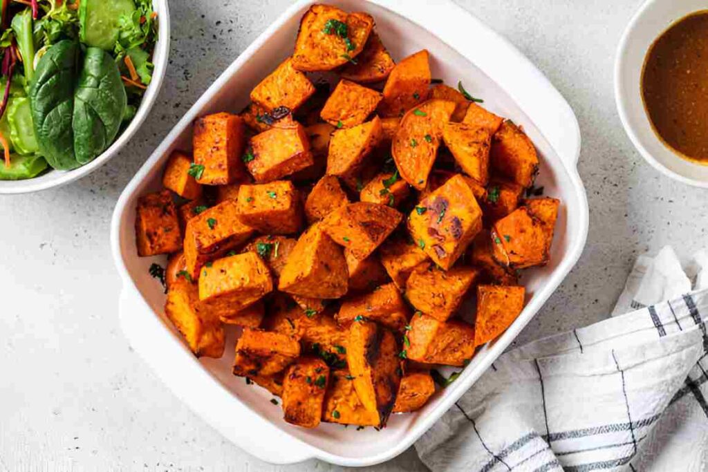 Roasted sweet potatoes