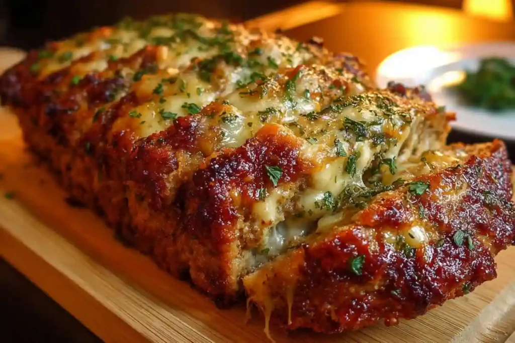 Garlic Parmesan Chicken Meatloaf