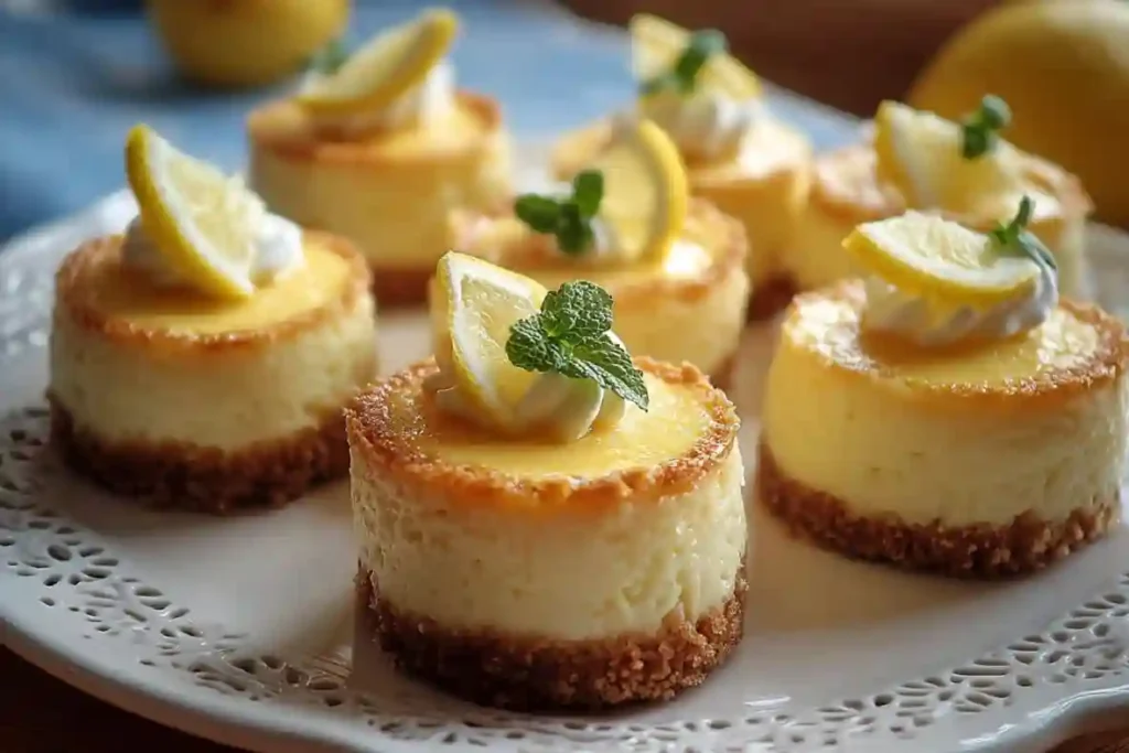 Mini Lemon Cheesecakes