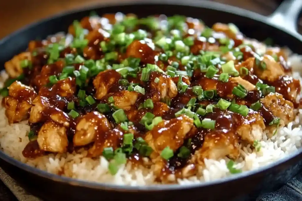 One-Skillet Honey BBQ Chicken & Rice