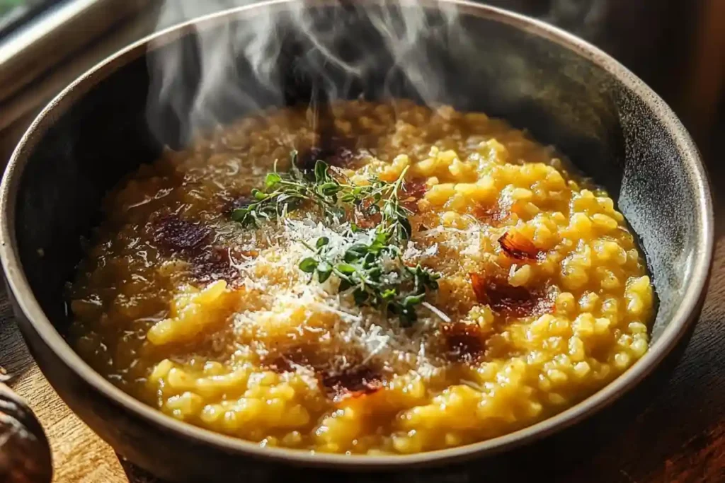 Pumpkin Risotto with Bacon and Parmesan