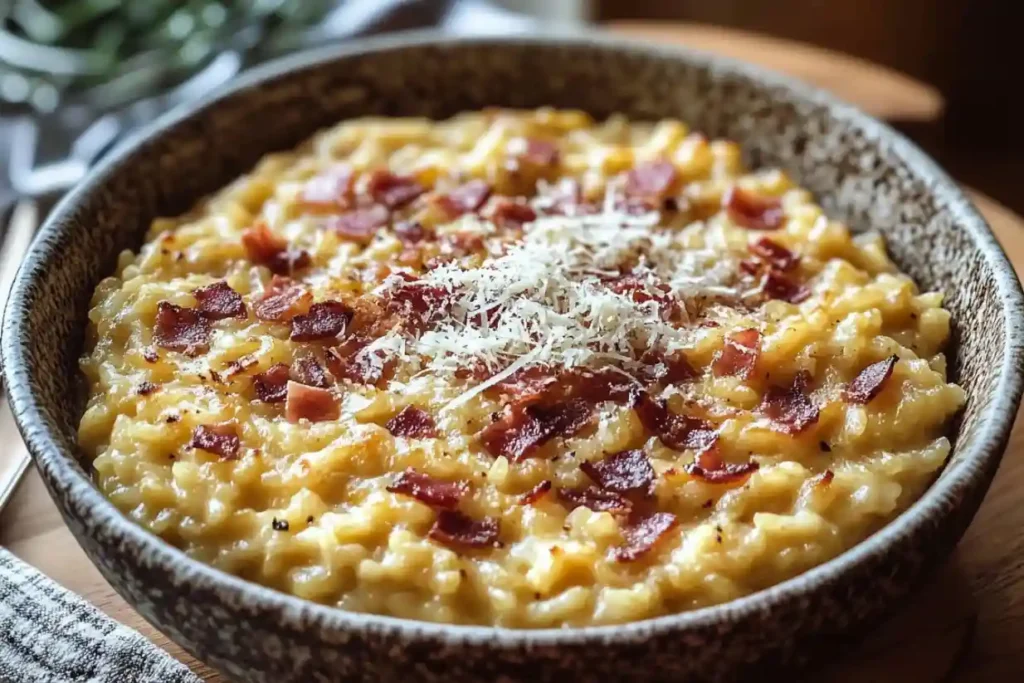 Pumpkin Risotto with Bacon and Parmesan
