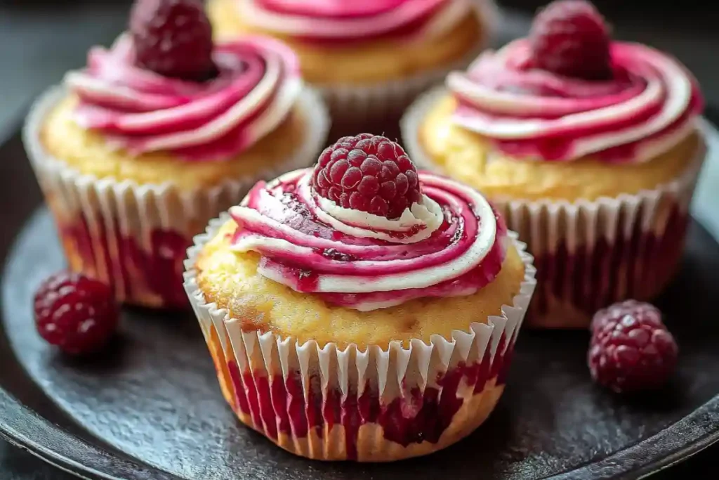 Raspberry Swirl Cupcakes