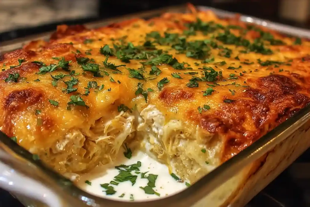Sour Cream Chicken Enchilada Casserole