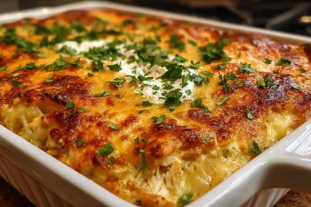 Sour Cream Chicken Enchilada Casserole