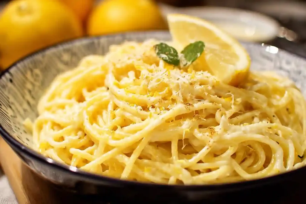 Spaghetti with Lemon Cream Sauce