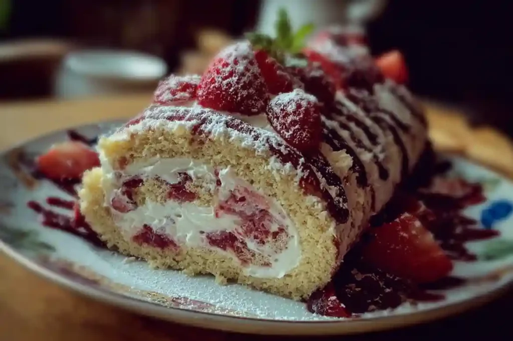 Strawberry Cake Roll