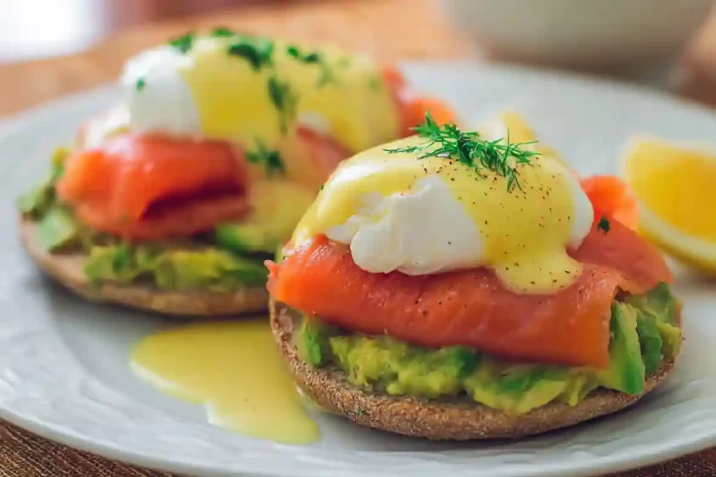 Smoked Salmon and Avocado Eggs Benedict