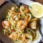 Lemon Butter Garlic Shrimp Pasta