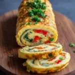 Veggie Omelette Roll Recipe