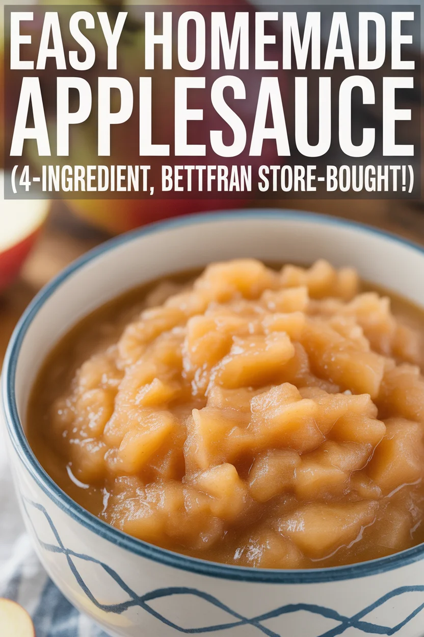 Easy Homemade Applesauce (4-Ingredient, Better Than Store-Bought!)