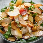 Chicken Salad with Apple Chips and Honey Dressing