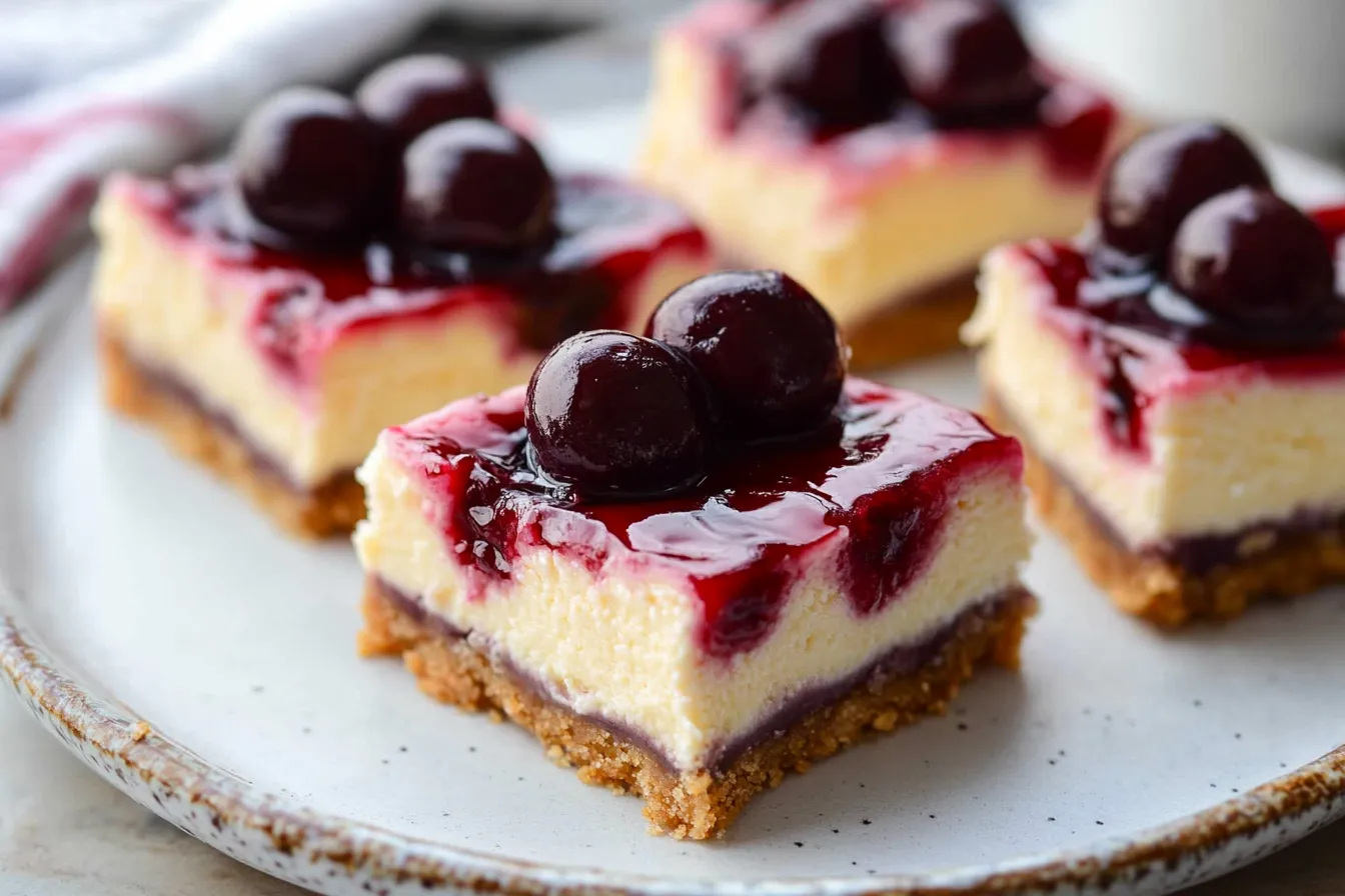 Easy Cherry Cheesecake Bars: Delightful, Quick, and Family-Friendly Dessert