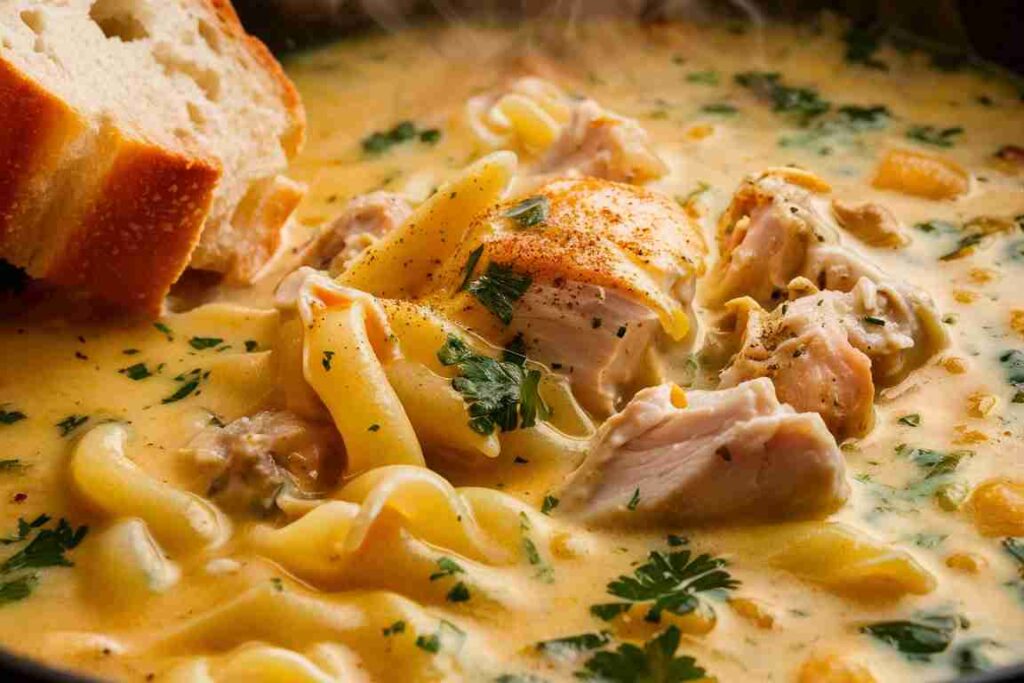 Homemade Chicken Alfredo Soup