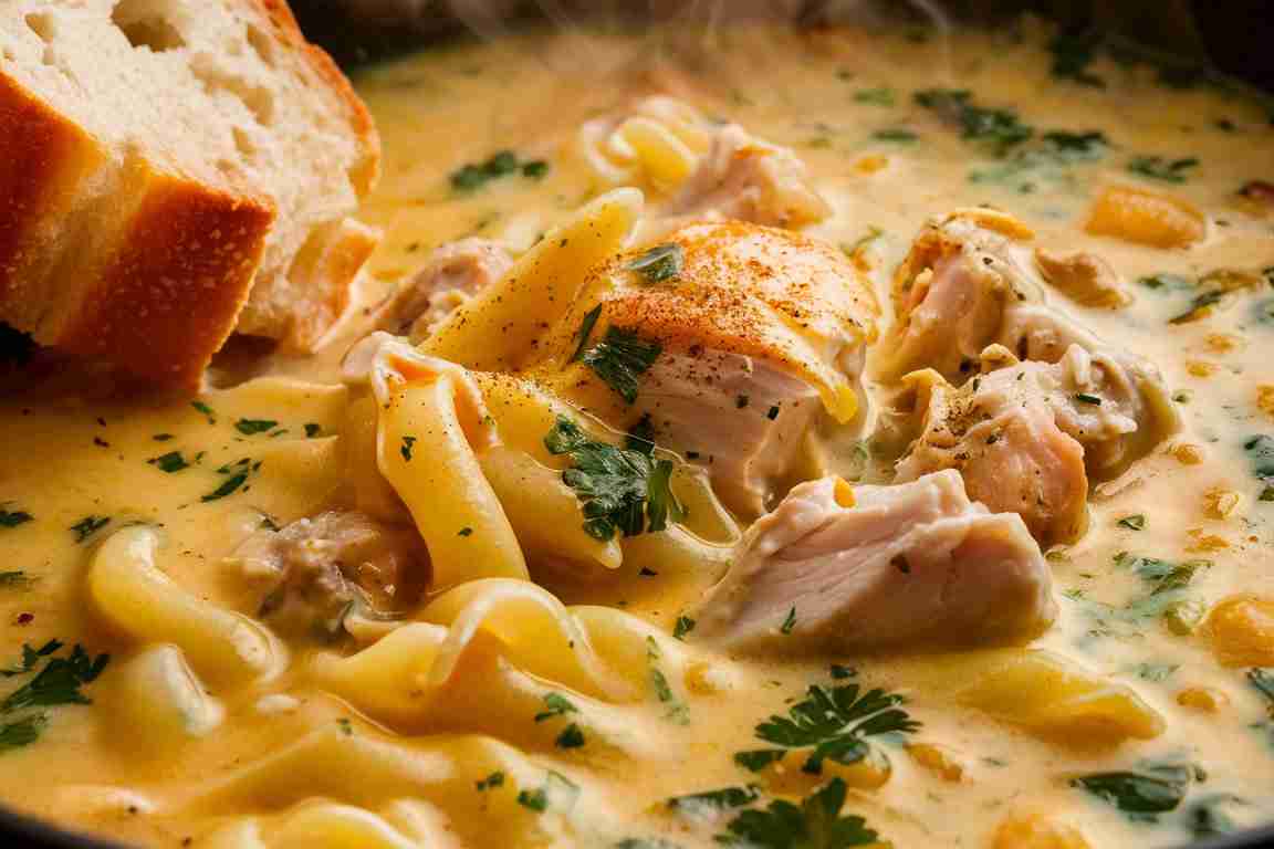 Homemade Chicken Alfredo Soup