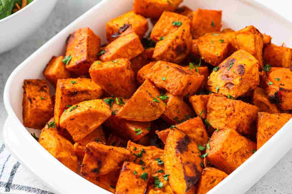 Roasted sweet potatoes