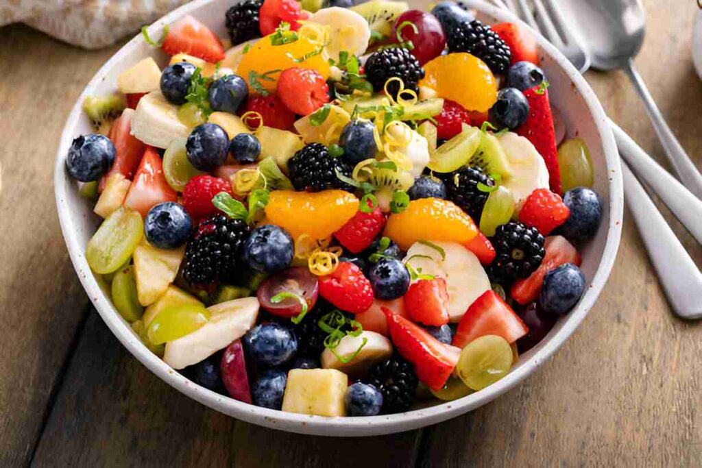 Honey Lime Poppy Seed Fruit Salad