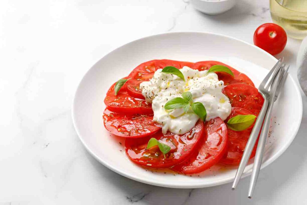 Tomato Salad with Sour Cream Dressing
