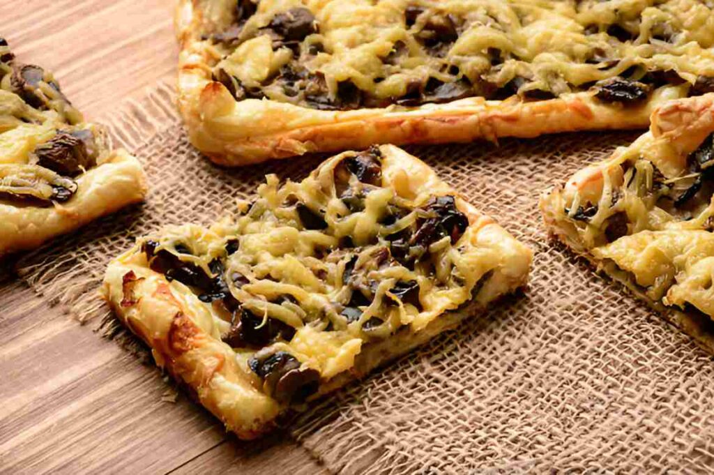 Mushroom and Gouda Puff Pastry Tart