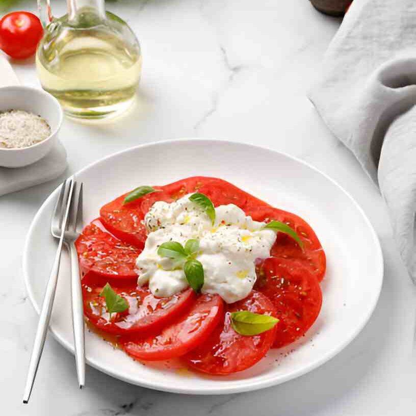 Tomato Salad with Sour Cream Dressing
