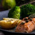 Salmon with Roasted Potatoes and Broccoli