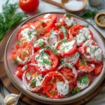 Tomato Salad with Sour Cream Dressing