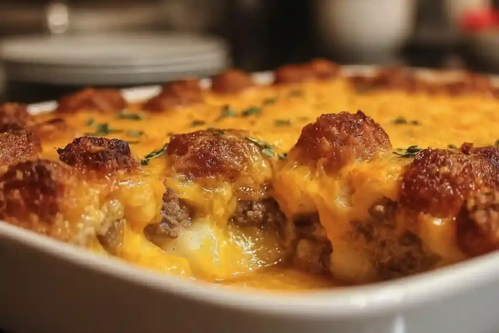 Beef and Cheddar Potato Casserole