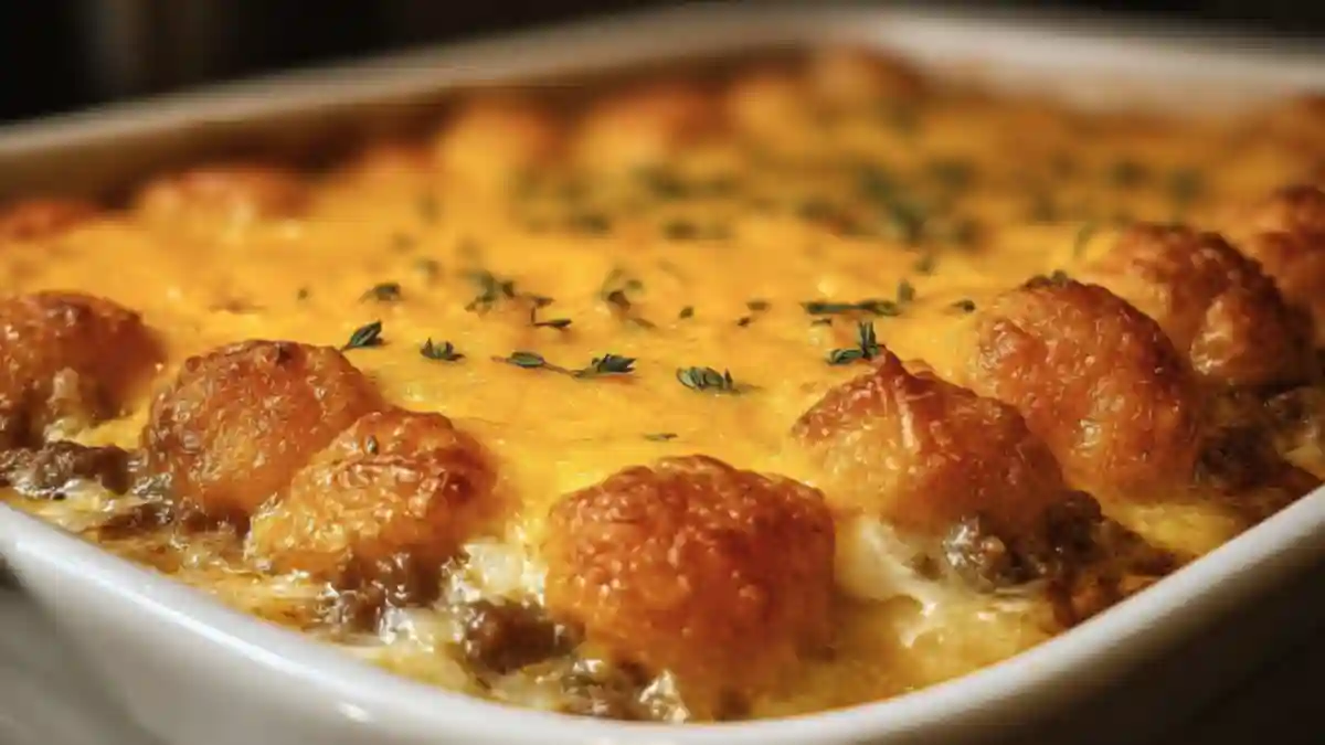 Beef and Cheddar Potato Casserole