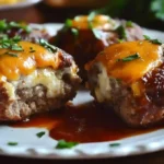 Cheesy Stuffed Meatloaf Bites