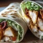 Crispy Bacon Ranch Chicken Wraps