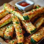 Crispy Parmesan Garlic Zucchini Fries