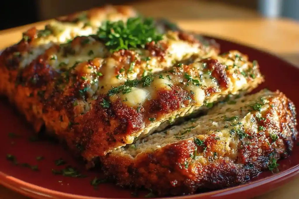 Garlic Parmesan Chicken Meatloaf