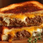 Ground Beef Grilled Cheese Sandwich
