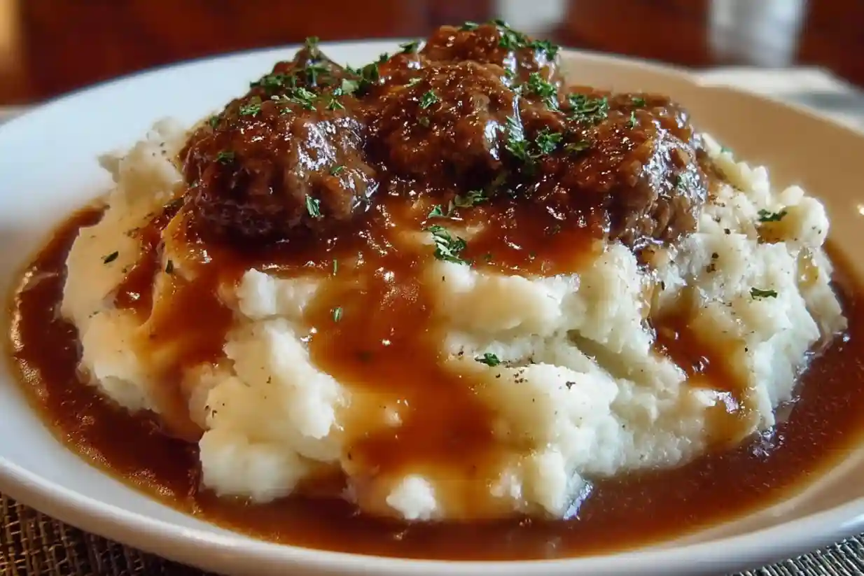 Ground Beef and Gravy Over Mashed Potatoes: A Comfort Food Classic