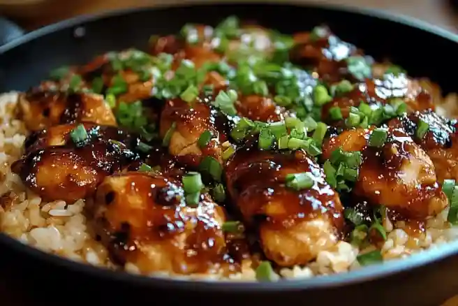 One-Skillet Honey BBQ Chicken & Rice