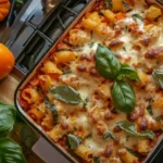 Pasta Bake with Pumpkin-Tomato Sauce