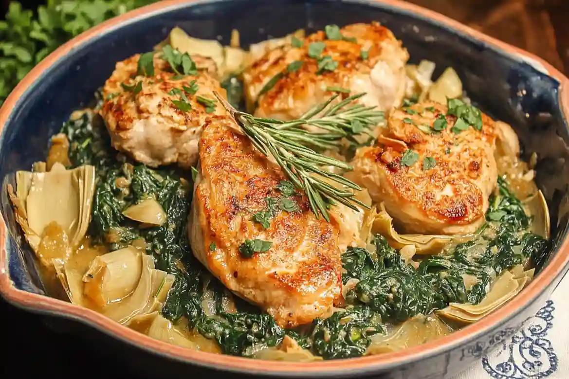 Delicious Spinach-Artichoke Chicken: A Perfect Family Meal!