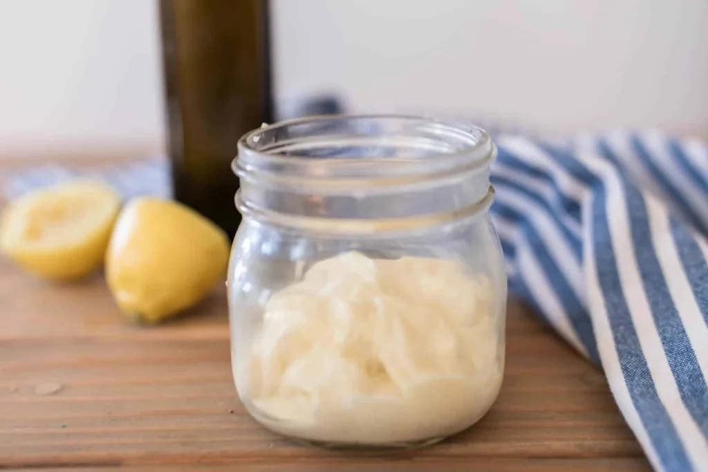 Creamy avocado mayonnaise made with fresh ingredients for a healthy spread