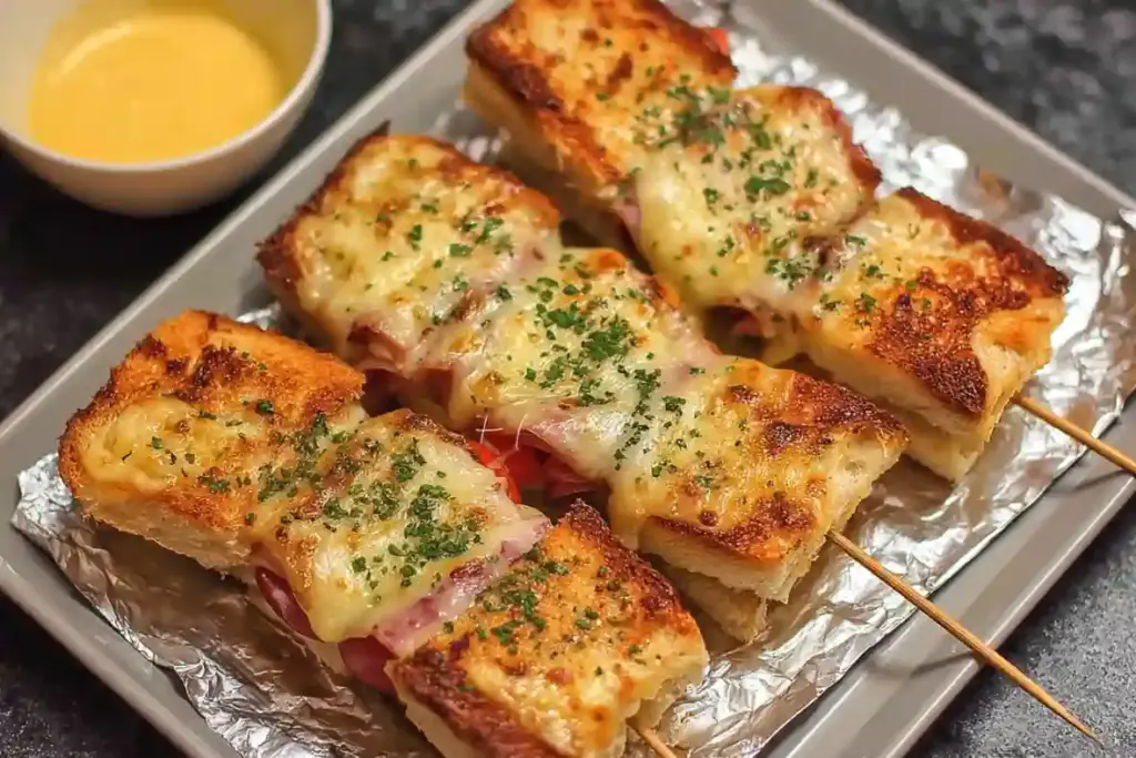 Cheesy Garlic Butter Sandwich Skewers
