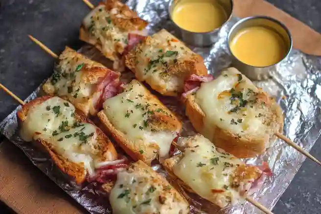 Cheesy Garlic Butter Sandwich Skewers