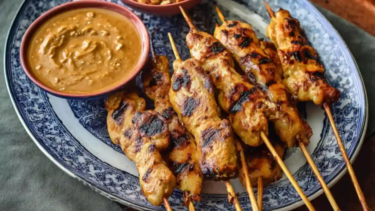 Easy Chicken Satays with Peanut Sauce