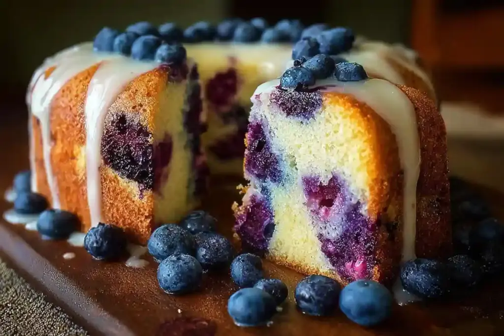 Classic Blueberry Sour Cream Pound Cake